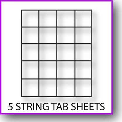 Printable 5-String Tab Sheet